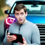 Chico con teléfono con cara de asombrado