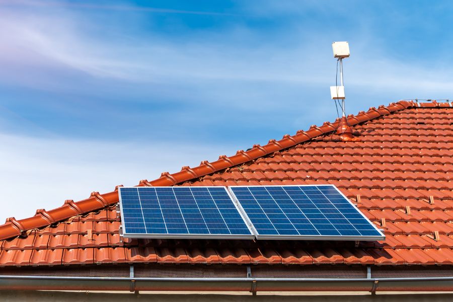Placas solares en tejado