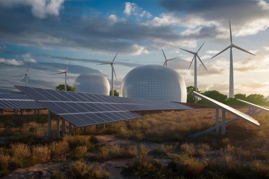 Parque aéreo en funcionamiento